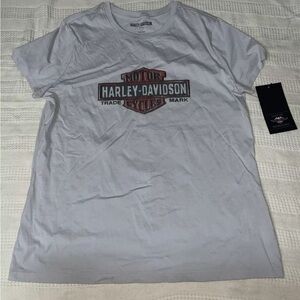 Harley Davidson Women’s Gray Short Sleeve Shirt Size Large, Nwt